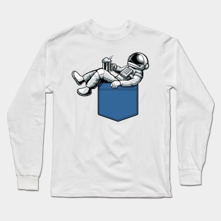 Relaxing astronauts Long Sleeve T-Shirt